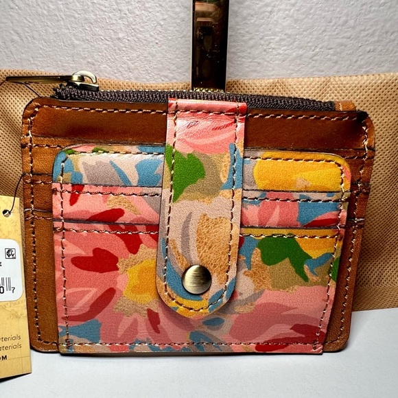 NWT Patricia Nash Cassis Leather Citrus Rose ID Wallet - Picture 2 of 6